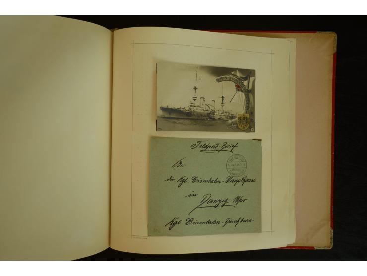 1896/1918, umfangreiche Sammlung mit über 670 Briefen, Karten und Ganzsachen, dabei viel frühe Post inkl. Post aus den Koloni