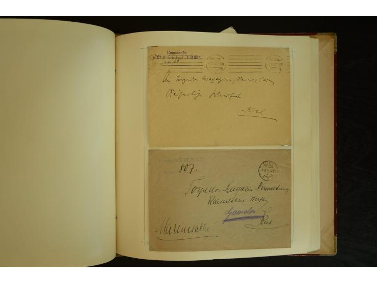 1896/1918, umfangreiche Sammlung mit über 670 Briefen, Karten und Ganzsachen, dabei viel frühe Post inkl. Post aus den Koloni