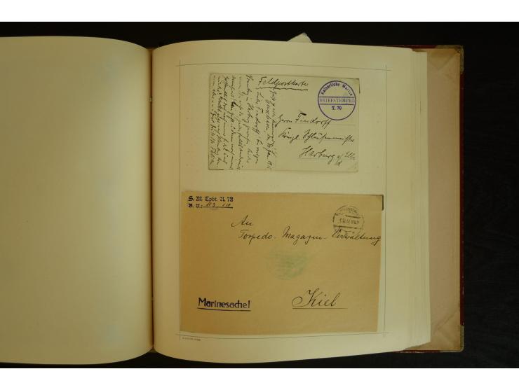 1896/1918, umfangreiche Sammlung mit über 670 Briefen, Karten und Ganzsachen, dabei viel frühe Post inkl. Post aus den Koloni