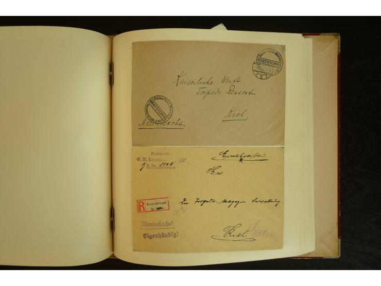 1896/1918, umfangreiche Sammlung mit über 670 Briefen, Karten und Ganzsachen, dabei viel frühe Post inkl. Post aus den Koloni