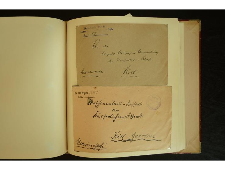 1896/1918, umfangreiche Sammlung mit über 670 Briefen, Karten und Ganzsachen, dabei viel frühe Post inkl. Post aus den Koloni