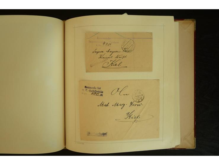 1896/1918, umfangreiche Sammlung mit über 670 Briefen, Karten und Ganzsachen, dabei viel frühe Post inkl. Post aus den Koloni