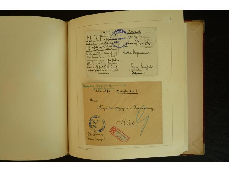 1896/1918, umfangreiche Sammlung mit über 670 Briefen, Karten und Ganzsachen, dabei viel frühe Post inkl. Post aus den Koloni