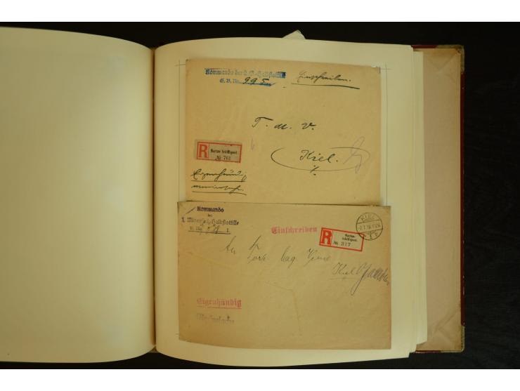 1896/1918, umfangreiche Sammlung mit über 670 Briefen, Karten und Ganzsachen, dabei viel frühe Post inkl. Post aus den Koloni