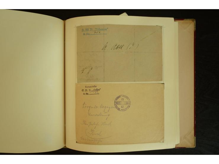1896/1918, umfangreiche Sammlung mit über 670 Briefen, Karten und Ganzsachen, dabei viel frühe Post inkl. Post aus den Koloni