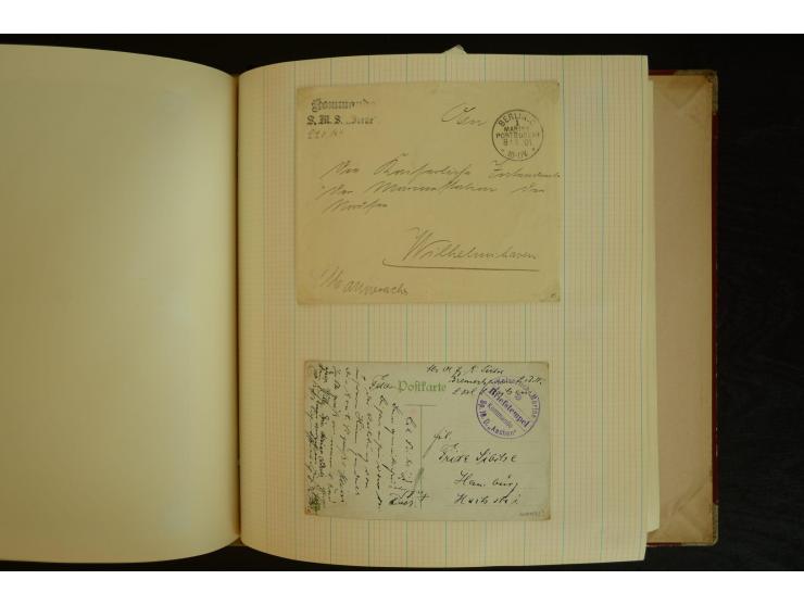 1896/1918, umfangreiche Sammlung mit über 670 Briefen, Karten und Ganzsachen, dabei viel frühe Post inkl. Post aus den Koloni