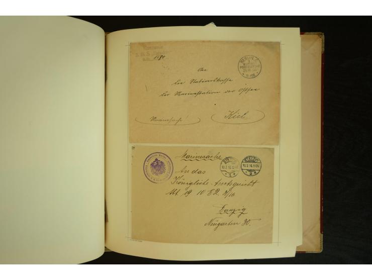 1896/1918, umfangreiche Sammlung mit über 670 Briefen, Karten und Ganzsachen, dabei viel frühe Post inkl. Post aus den Koloni
