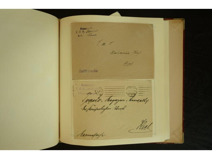 1896/1918, umfangreiche Sammlung mit über 670 Briefen, Karten und Ganzsachen, dabei viel frühe Post inkl. Post aus den Koloni