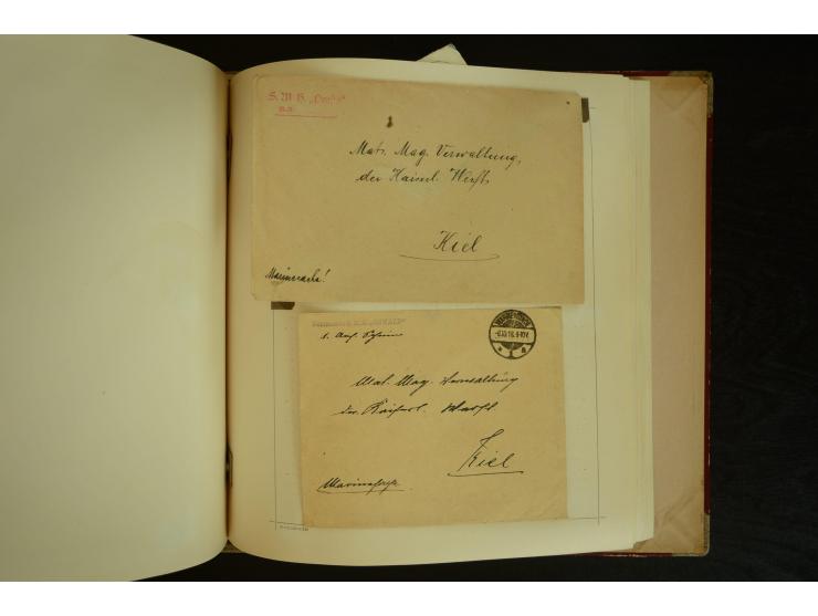 1896/1918, umfangreiche Sammlung mit über 670 Briefen, Karten und Ganzsachen, dabei viel frühe Post inkl. Post aus den Koloni
