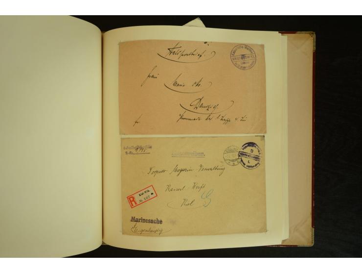 1896/1918, umfangreiche Sammlung mit über 670 Briefen, Karten und Ganzsachen, dabei viel frühe Post inkl. Post aus den Koloni