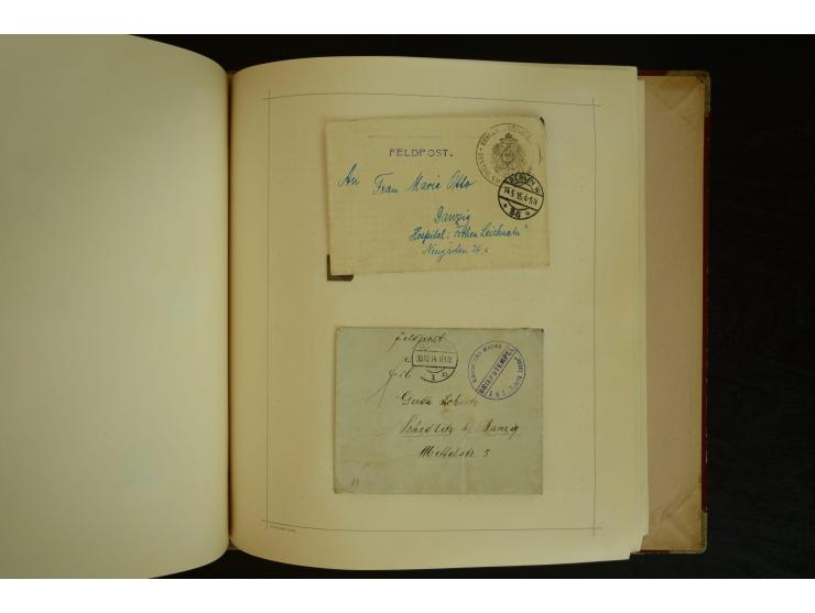 1896/1918, umfangreiche Sammlung mit über 670 Briefen, Karten und Ganzsachen, dabei viel frühe Post inkl. Post aus den Koloni