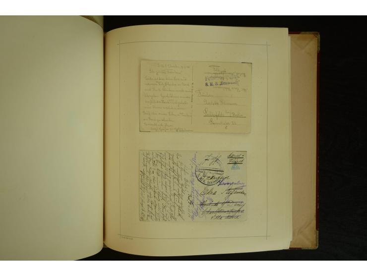 1896/1918, umfangreiche Sammlung mit über 670 Briefen, Karten und Ganzsachen, dabei viel frühe Post inkl. Post aus den Koloni