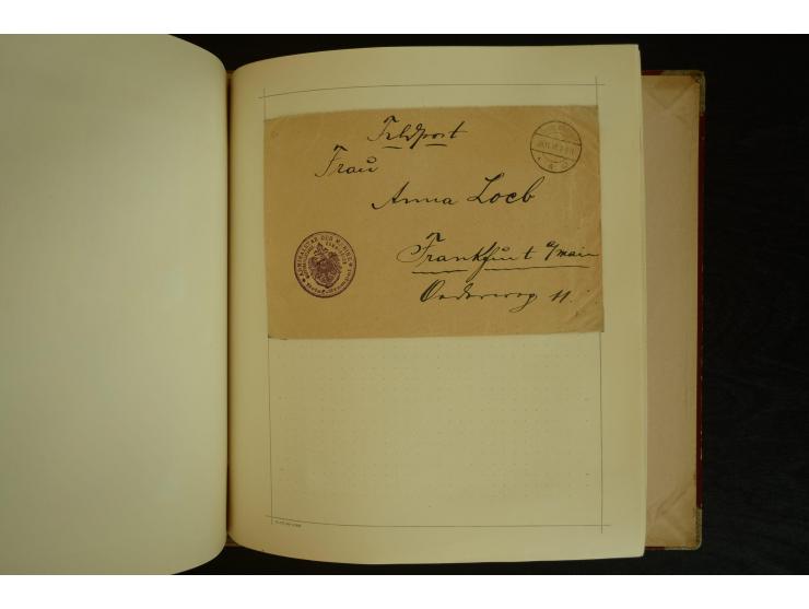 1896/1918, umfangreiche Sammlung mit über 670 Briefen, Karten und Ganzsachen, dabei viel frühe Post inkl. Post aus den Koloni