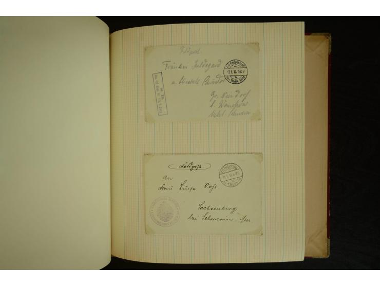 1896/1918, umfangreiche Sammlung mit über 670 Briefen, Karten und Ganzsachen, dabei viel frühe Post inkl. Post aus den Koloni