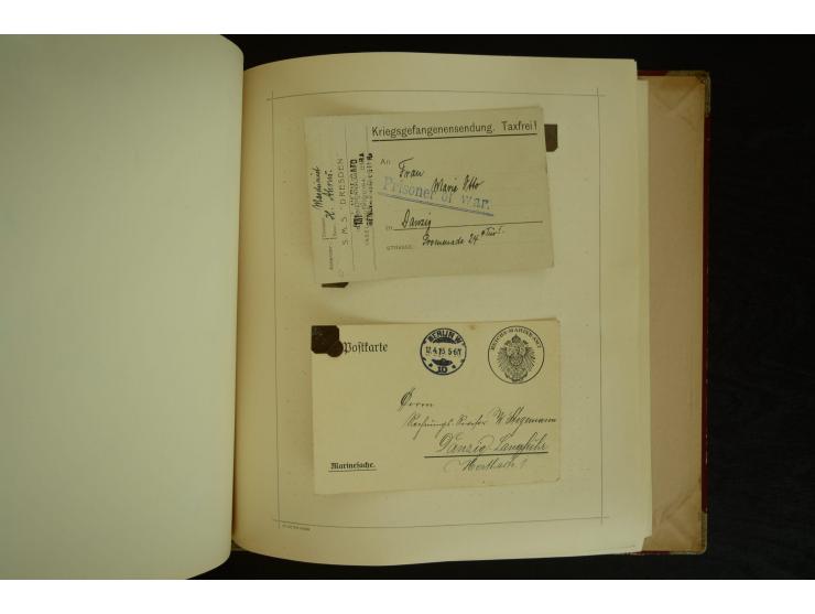 1896/1918, umfangreiche Sammlung mit über 670 Briefen, Karten und Ganzsachen, dabei viel frühe Post inkl. Post aus den Koloni