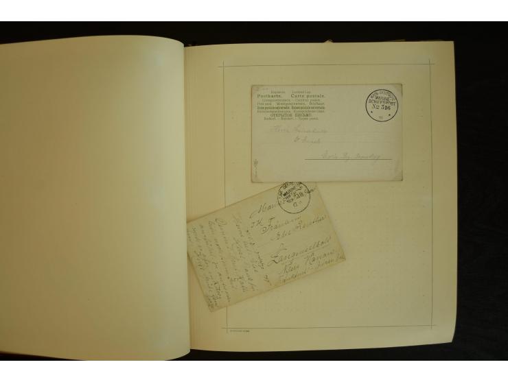 1896/1918, umfangreiche Sammlung mit über 670 Briefen, Karten und Ganzsachen, dabei viel frühe Post inkl. Post aus den Koloni