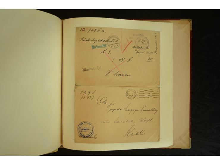 1896/1918, umfangreiche Sammlung mit über 670 Briefen, Karten und Ganzsachen, dabei viel frühe Post inkl. Post aus den Koloni