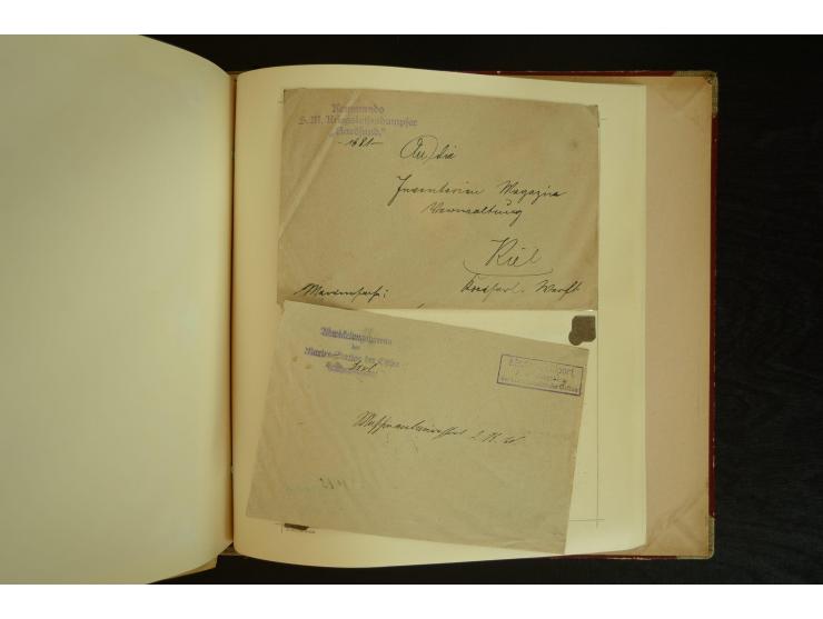1896/1918, umfangreiche Sammlung mit über 670 Briefen, Karten und Ganzsachen, dabei viel frühe Post inkl. Post aus den Koloni