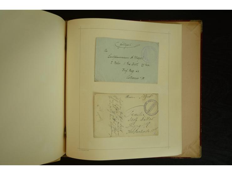 1896/1918, umfangreiche Sammlung mit über 670 Briefen, Karten und Ganzsachen, dabei viel frühe Post inkl. Post aus den Koloni
