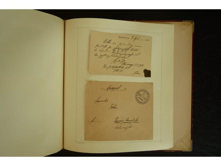 1896/1918, umfangreiche Sammlung mit über 670 Briefen, Karten und Ganzsachen, dabei viel frühe Post inkl. Post aus den Koloni