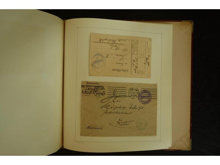 1896/1918, umfangreiche Sammlung mit über 670 Briefen, Karten und Ganzsachen, dabei viel frühe Post inkl. Post aus den Koloni