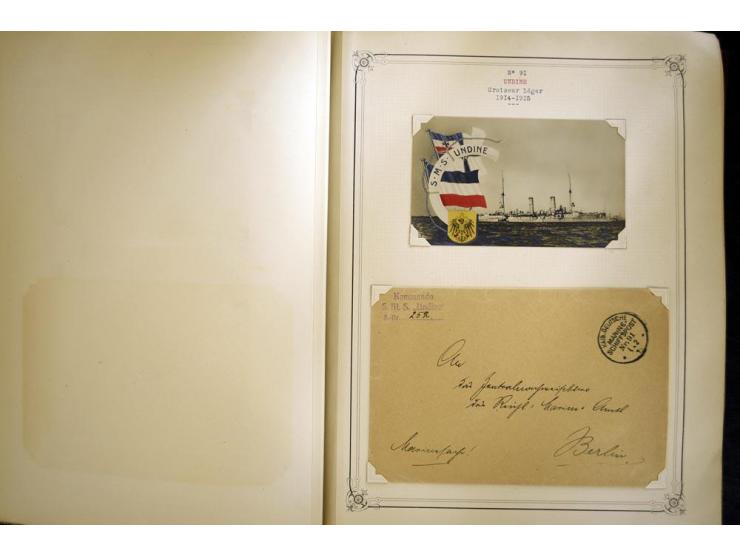 1914/1918, interessante Sammlung mit ca. 380 Briefen und Karten auf Albenblättern mit frz. Beschriftung, dabei bessere Nummer