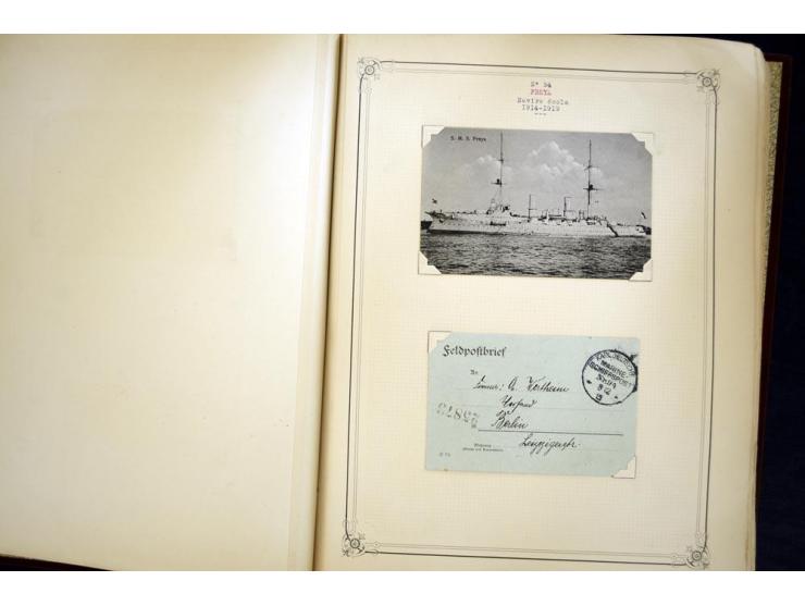 1914/1918, interessante Sammlung mit ca. 380 Briefen und Karten auf Albenblättern mit frz. Beschriftung, dabei bessere Nummer