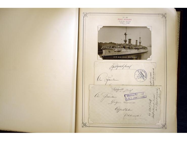 1914/1918, interessante Sammlung mit ca. 380 Briefen und Karten auf Albenblättern mit frz. Beschriftung, dabei bessere Nummer