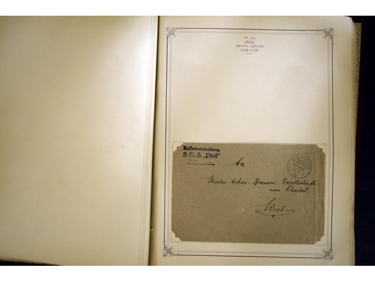 1914/1918, interessante Sammlung mit ca. 380 Briefen und Karten auf Albenblättern mit frz. Beschriftung, dabei bessere Nummer