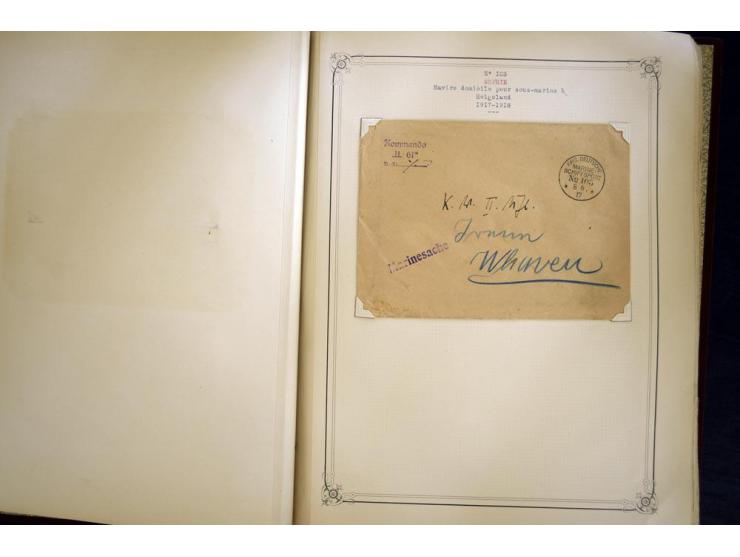 1914/1918, interessante Sammlung mit ca. 380 Briefen und Karten auf Albenblättern mit frz. Beschriftung, dabei bessere Nummer
