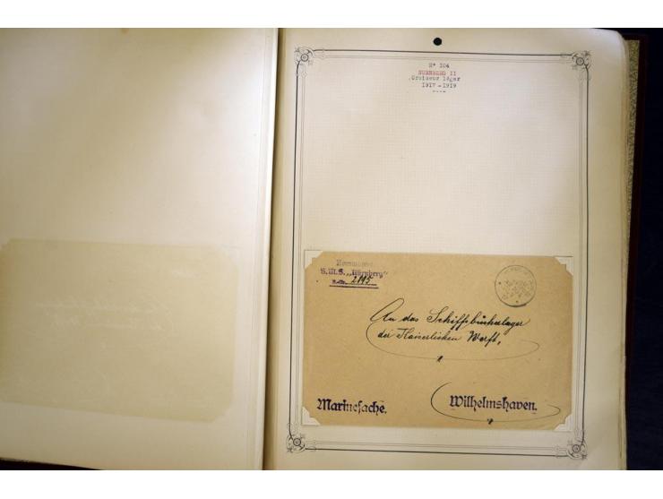 1914/1918, interessante Sammlung mit ca. 380 Briefen und Karten auf Albenblättern mit frz. Beschriftung, dabei bessere Nummer