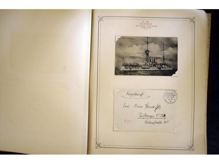 1914/1918, interessante Sammlung mit ca. 380 Briefen und Karten auf Albenblättern mit frz. Beschriftung, dabei bessere Nummer