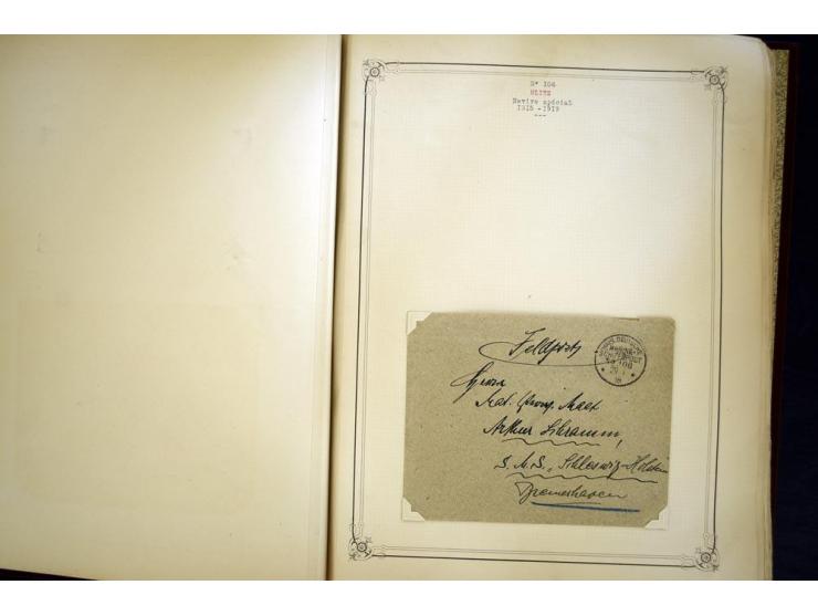 1914/1918, interessante Sammlung mit ca. 380 Briefen und Karten auf Albenblättern mit frz. Beschriftung, dabei bessere Nummer