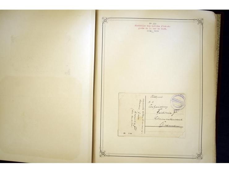 1914/1918, interessante Sammlung mit ca. 380 Briefen und Karten auf Albenblättern mit frz. Beschriftung, dabei bessere Nummer