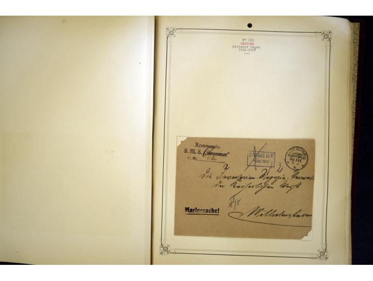 1914/1918, interessante Sammlung mit ca. 380 Briefen und Karten auf Albenblättern mit frz. Beschriftung, dabei bessere Nummer