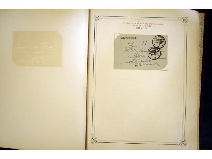1914/1918, interessante Sammlung mit ca. 380 Briefen und Karten auf Albenblättern mit frz. Beschriftung, dabei bessere Nummer