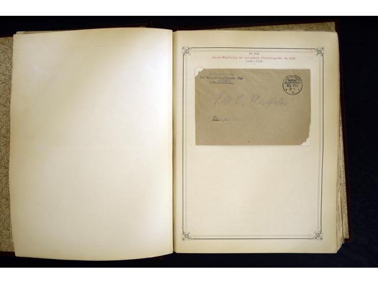 1914/1918, interessante Sammlung mit ca. 380 Briefen und Karten auf Albenblättern mit frz. Beschriftung, dabei bessere Nummer