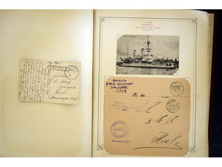 1914/1918, interessante Sammlung mit ca. 380 Briefen und Karten auf Albenblättern mit frz. Beschriftung, dabei bessere Nummer