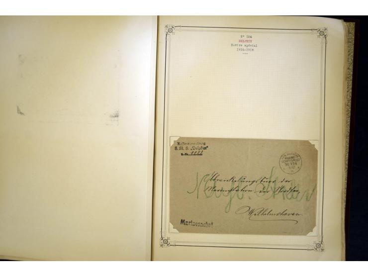 1914/1918, interessante Sammlung mit ca. 380 Briefen und Karten auf Albenblättern mit frz. Beschriftung, dabei bessere Nummer