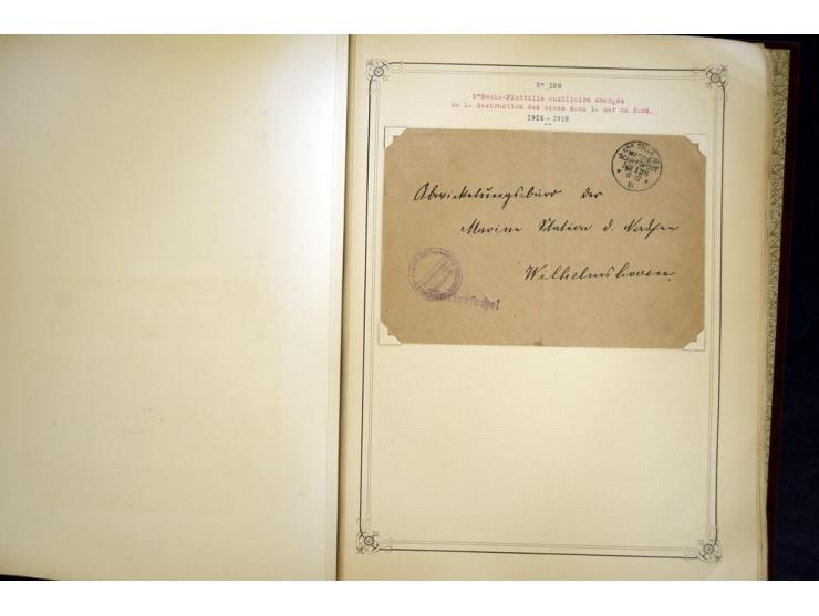 1914/1918, interessante Sammlung mit ca. 380 Briefen und Karten auf Albenblättern mit frz. Beschriftung, dabei bessere Nummer