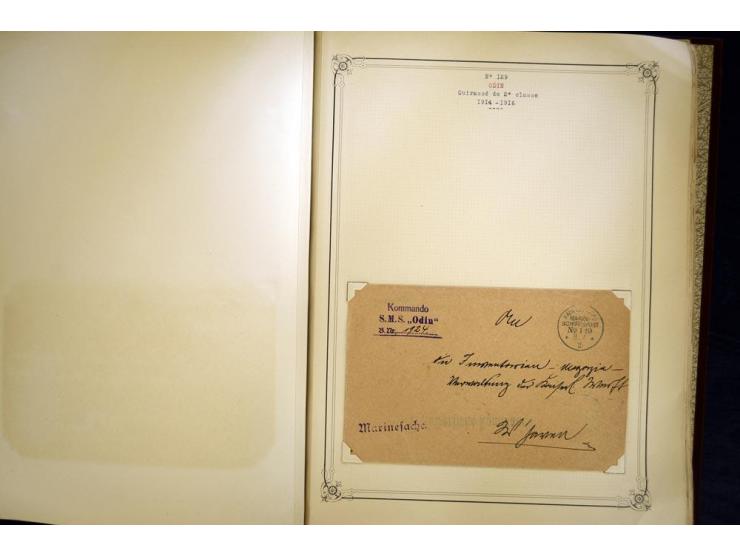 1914/1918, interessante Sammlung mit ca. 380 Briefen und Karten auf Albenblättern mit frz. Beschriftung, dabei bessere Nummer