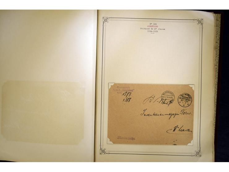 1914/1918, interessante Sammlung mit ca. 380 Briefen und Karten auf Albenblättern mit frz. Beschriftung, dabei bessere Nummer