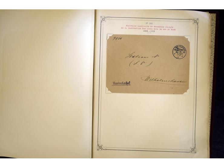 1914/1918, interessante Sammlung mit ca. 380 Briefen und Karten auf Albenblättern mit frz. Beschriftung, dabei bessere Nummer