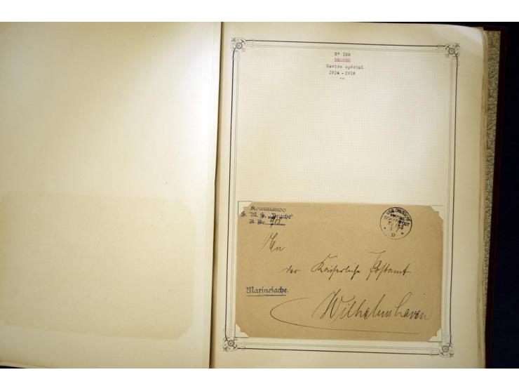 1914/1918, interessante Sammlung mit ca. 380 Briefen und Karten auf Albenblättern mit frz. Beschriftung, dabei bessere Nummer