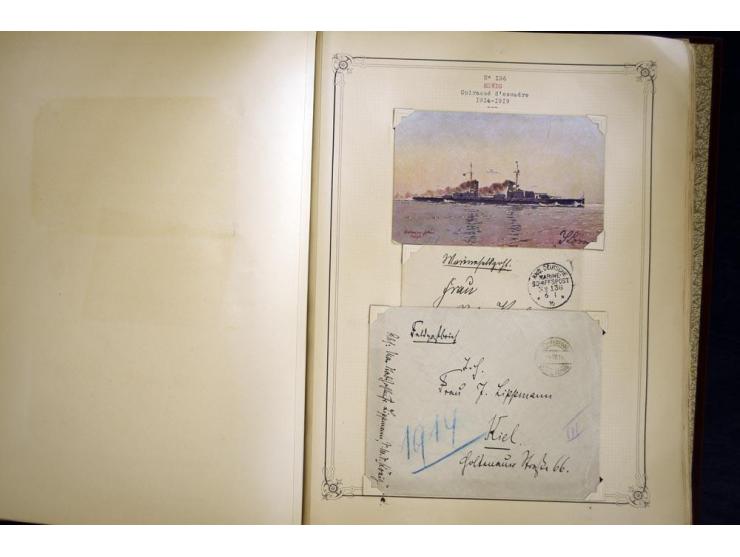 1914/1918, interessante Sammlung mit ca. 380 Briefen und Karten auf Albenblättern mit frz. Beschriftung, dabei bessere Nummer