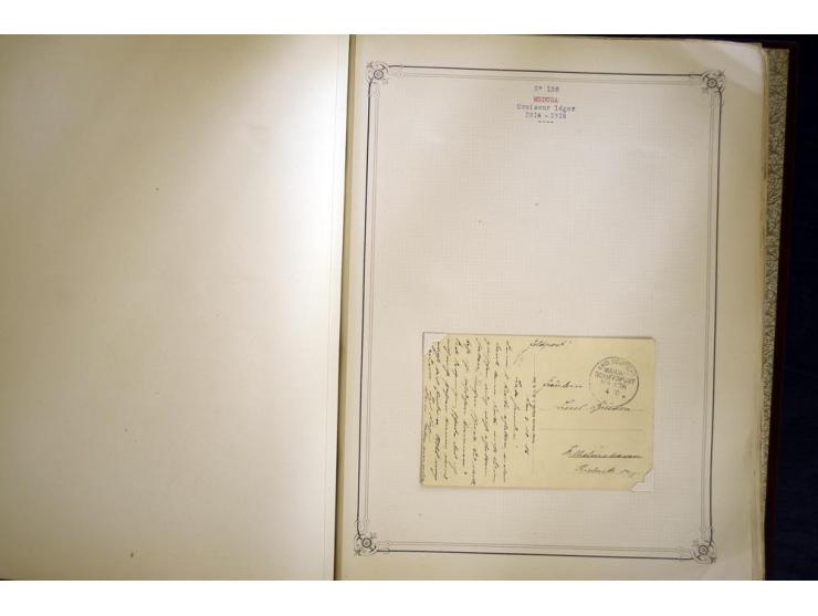 1914/1918, interessante Sammlung mit ca. 380 Briefen und Karten auf Albenblättern mit frz. Beschriftung, dabei bessere Nummer