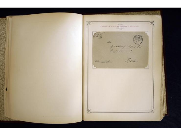 1914/1918, interessante Sammlung mit ca. 380 Briefen und Karten auf Albenblättern mit frz. Beschriftung, dabei bessere Nummer