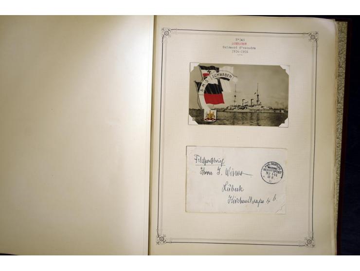 1914/1918, interessante Sammlung mit ca. 380 Briefen und Karten auf Albenblättern mit frz. Beschriftung, dabei bessere Nummer