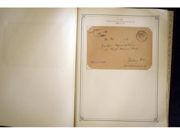 1914/1918, interessante Sammlung mit ca. 380 Briefen und Karten auf Albenblättern mit frz. Beschriftung, dabei bessere Nummer