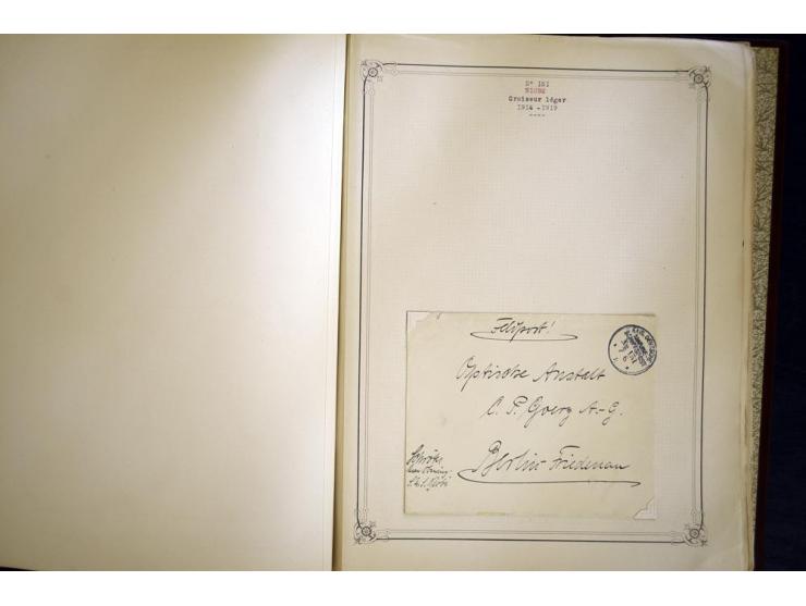 1914/1918, interessante Sammlung mit ca. 380 Briefen und Karten auf Albenblättern mit frz. Beschriftung, dabei bessere Nummer